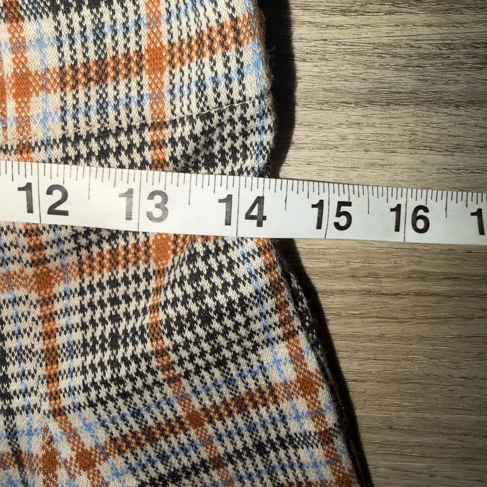Maeve Anthropologie Plaid Wide Leg Pants Brown Motif High Rise Size 4 NEW - Picture 4 of 9